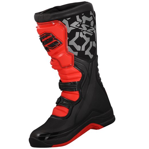 LS2 HELMETS LS2 RAPTOR MAN BOOTS BLACK RED