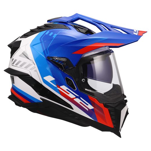 LS2 HELMETS LS2 MX701 EXPLORER HEXA WHITE BLUE RED-06