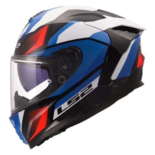 LS2 HELMETS LS2 FF817 CHALLENGER II VIPER WHITE BLUE RED
