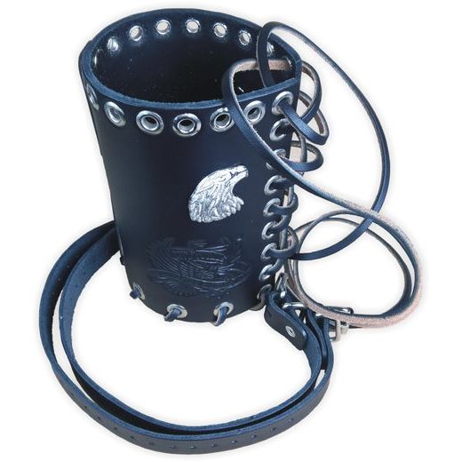 BIKERSMODE DRŽÁK NÁPOJE BMAXI KOŽENÝ ORLÍ HLAVA