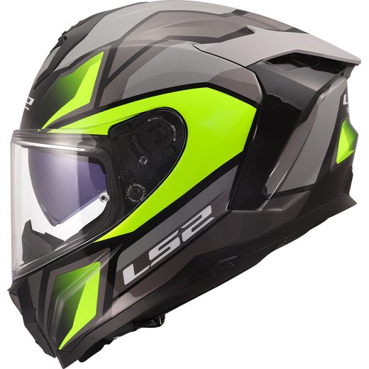 LS2 HELMETS LS2 FF817 CHALLENGER II VIPER GREY H-V YELLOW