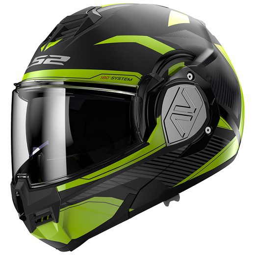 LS2 HELMETS LS2 FF906 ADVANT REVO MATT BLACK H-V YELLOW-06