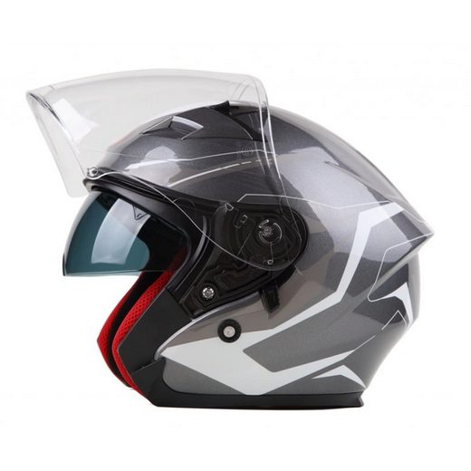 MAXX PŘILBA OF 878 SHINY SILVER / WHITE