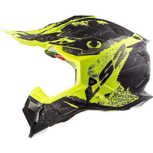 LS2 HELMETS LS2 MX470 SUBVERTER CLAW MATT BLACK HI VIS