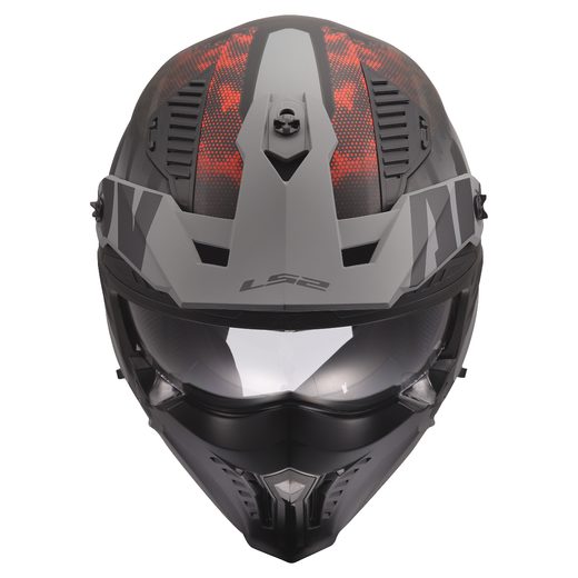 LS2 HELMETS LS2 OF606 DRIFTER GAS GREY RED-06