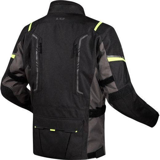 LS2 HELMETS LS2 NARVIK MAN JACKET GREY BLACK H-V YELLOW