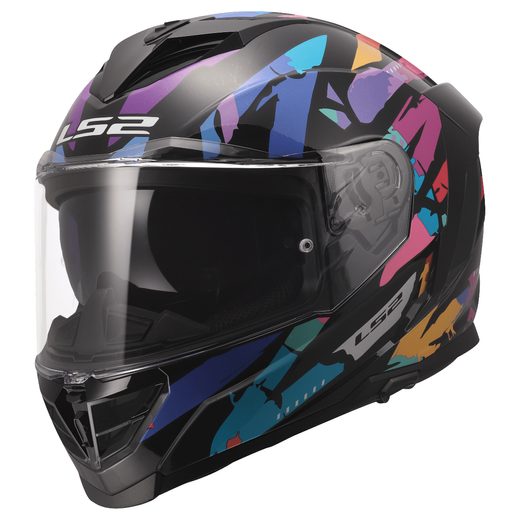 LS2 HELMETS LS2 FF818 STORM III KAOS BLACK PURPLE BLUE