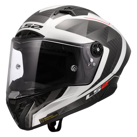 LS2 HELMETS LS2 FF805 THUNDER GP AERO RAUTE WHITE GREY-06