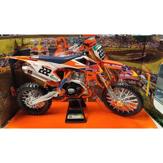 NEWRAY KTM 450 SX-F 2018 TONY CAIROLI NO.222 1:6