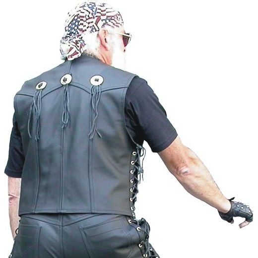 BIKESMODE VESTA KOŽENÁ VP-4 BLACK