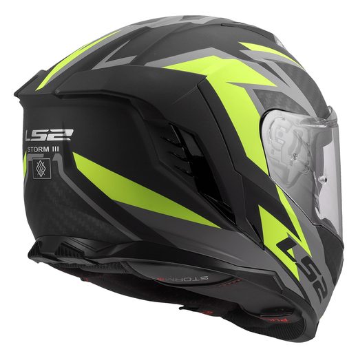 LS2 HELMETS LS2 FF818 STORM III DYNAMO BLACK H-V YELLOW