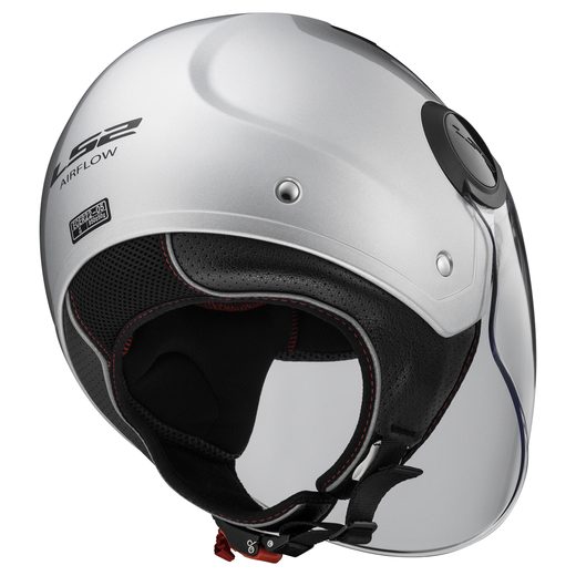 LS2 HELMETS LS2 OF562 AIRFLOW GLOSS SILVER LONG