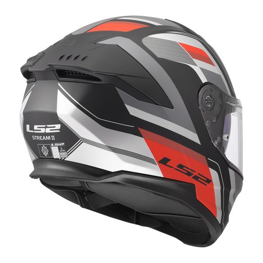 LS2 HELMETS LS2 FF808 STREAM II VINTAGE BLACK GREY RED-06