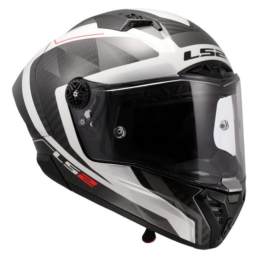 LS2 HELMETS LS2 FF805 THUNDER GP AERO RAUTE WHITE GREY-06