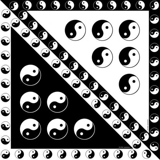 BIKERSMODE ŠÁTEK BAVLNA JING JANG