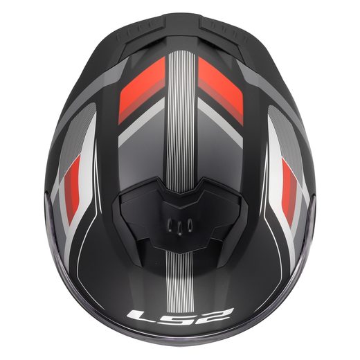 LS2 HELMETS LS2 FF808 STREAM II VINTAGE BLACK GREY RED-06