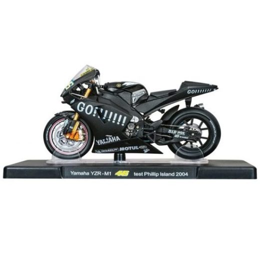 MAISTO YAMAHA YZR-M1 TEST PHILIP ISLAND 2004 VALENTINO ROSSI 46 1:18