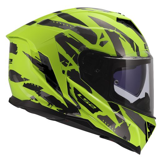 LS2 HELMETS LS2 FF818 STORM III KAOS H-V YELLOW