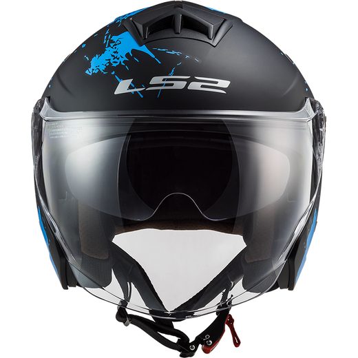 LS2 HELMETS LS2 OF573 TWISTER II XOVER MATT BLACK BLUE