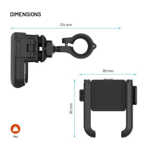 FIXED DRŽÁK MOBILNÍHO TELEFONU NA MOTORKU A KOLO BIKEE ANTI-SHOCK S ANTIVIBRAČNÍM MODULEM