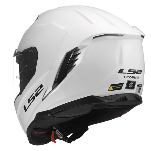 LS2 HELMETS LS2 FF818 STORM III SOLID GLOSS WHITE
