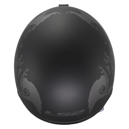 LS2 HELMETS LS2 OF599 SPITFIRE II WILLY BLACK GREY-06