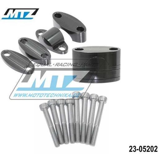 VYVÝŠENÍ / KLEMY ŘIDÍTEK SADA (PRŮMĚR 22MM) VČETNĚ ŠROUBŮ BLACK