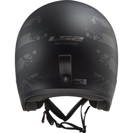 LS2 HELMETS LS2 OF599 SPITFIRE II MATT BLACK FLAG-06