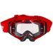 LS2 HELMETS LS2 AURA GOGGLE BLACK RED WITH CLEAR VISOR