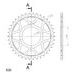 ŘETĚZOVÁ SADA EK - STŘÍBRNÝ ŘETĚZ 530 SRO, O-KROUŽEK, KOLEČKO JT POGUMOVANÉ, ROZETA SUPERSPROX PRO KAWASAKI GPZ 550 1983