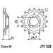 ŘETĚZOVÉ KOLEČKO JT JTF 528-17 17 ZUBŮ, 530