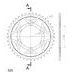 ŘETĚZOVÁ SADA EK - STŘÍBRNÝ ŘETĚZ 520 SRO, O-KROUŽEK, KOLEČKO SUPERSPROX, ROZETA SUPERSPROX PRO DUCATI MONSTER 750 DARK 1999-2002