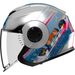 LS2 HELMETS LS2 OF570 VERSO SPRING MATT SILVER BLUE