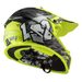 LS2 HELMETS LS2 MX437 FAST EVO CRUSHER BLACK H-V YELLOW