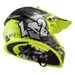 LS2 HELMETS LS2 MX437 FAST EVO CRUSHER BLACK H-V YELLOW