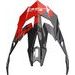 LS2 HELMETS LS2 MX470 PEAK TROOP BLACK RED