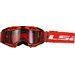 LS2 HELMETS LS2 AURA GOGGLE BLACK RED WITH CLEAR VISOR