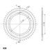 ŘETĚZOVÁ ROZETA SUPERSPROX RFE-1244:52-BLK ČERNÝ 52 ZUBŮ, 428