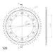 ŘETĚZOVÁ SADA EK - STŘÍBRNÝ ŘETĚZ 520 SRO, O-KROUŽEK, KOLEČKO SUPERSPROX, ROZETA SUPERSPROX PRO YAMAHA TT 600 1983-1992