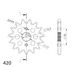 ŘETĚZOVÁ SADA D.I.D CHAIN - ZLATÝ ŘETĚZ 420 NZ, NETĚSNĚNÝ, KOLEČKO SUPERSPROX, ROZETA SUPERSPROX PRO HONDA CRF 70 F 2005-2012
