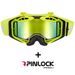 LS2 HELMETS LS2 AURA PRO GOGGLE BLACK YELLOW WITH IRIDIUM VISOR