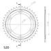 ŘETĚZOVÁ SADA D.I.D CHAIN - ZLATÝ ŘETĚZ 520 DZ, NETĚSNĚNÝ, KOLEČKO SUPERSPROX, ROZETA SUPERSPROX PRO HONDA CRF 250 L 2013-2020