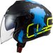 LS2 HELMETS LS2 OF573 TWISTER II XOVER MATT BLACK BLUE