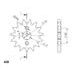 ŘETĚZOVÁ SADA D.I.D CHAIN - STŘÍBRNÝ ŘETĚZ 428 D, NETĚSNĚNÝ, KOLEČKO SUPERSPROX, ROZETA SUPERSPROX PRO KAWASAKI KLX 125 (2010<) 2010-2013