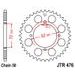 ŘETĚZOVÁ SADA EK - STŘÍBRNÝ ŘETĚZ 530 DEX, X-KROUŽEK, KOLEČKO JT, ROZETA JT PRO KAWASAKI KH 400 1976-1977
