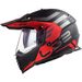LS2 HELMETS MX436 PIONEER EVO ADVENTURER MATT BLACK RED