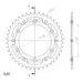 ŘETĚZOVÁ SADA EK - ČERNÝ ŘETĚZ 520 MVXZ, X-KROUŽEK, KOLEČKO JT POGUMOVANÉ, ROZETA SUPERSPROX STEALTH PRO KTM LC4 640 DUKE II 2000-2006
