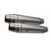 SADA DVOJITÉ UNIVERZÁLNÍ KONCOVKY VÝFUKU GPR DEEPTONE CAFE.2.DE BROUŠENÁ NEREZOVÁ OCEL BEZ PROPOJOVACÍCH TRUBEK