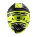 LS2 HELMETS LS2 MX437 FAST EVO ROAR MATT BLACK HI-V YELLOW