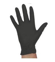 Gants jetables en nitrile, 100pcs NOIR sans poudre. Taille M